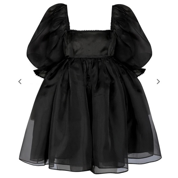 Selkie The Puff Mini Dress in Black Size 22 EUC - Picture 1 of 16